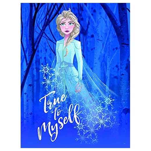 Komar Disney Frozen 2 ELSA True to Myself - Cuadro decorativo para habitación de niños, decoración artística, sin marco, WB074-30 x 40 cm, tamaño: 30 x 40 cm (ancho x alto)