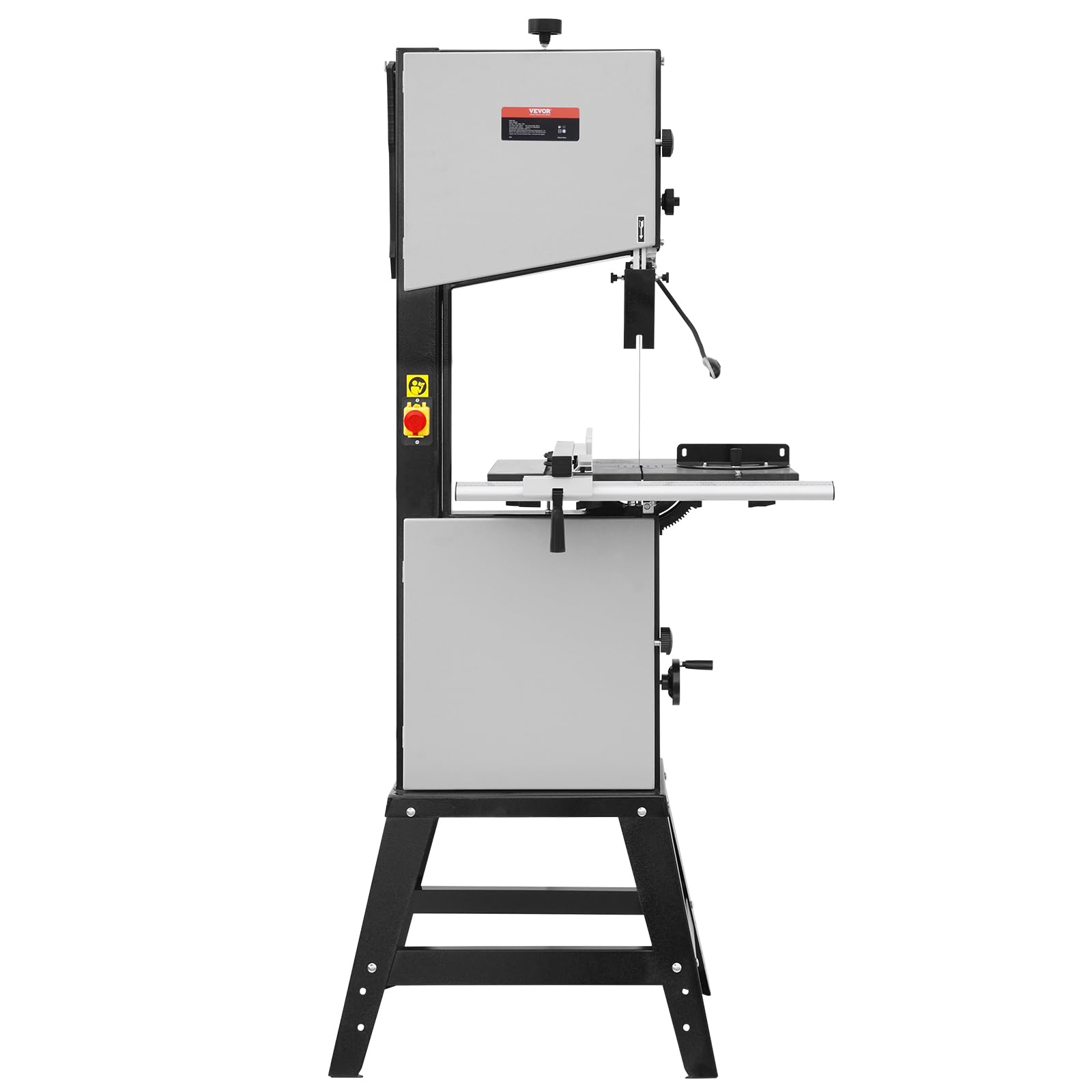 VEVOR Bandsäge, 340 mm, Tischsäge mit Ständer, 440–846 U/min stufenlos machbare Geschwindigkeit, 1100 W 1-1/2 PS, 220 V, für die Holzbearbeitung von Aluminium, Holz, Metall & Kupfer