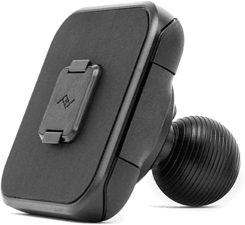 Adaptador de montaje de bola celular, bloqueo, sin carga, tecnología de montaje SlimLink, liberación con botón pulsador, funciona con soporte de teléfono de bola y receptáculo de 20 mm para automóvil, camión, motocicleta, barco y más