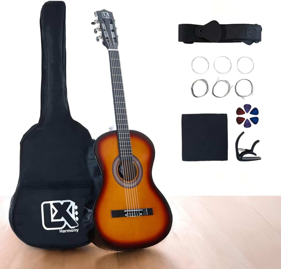 Violão Clássico Acústico 38” para Iniciantes - Kit Completo