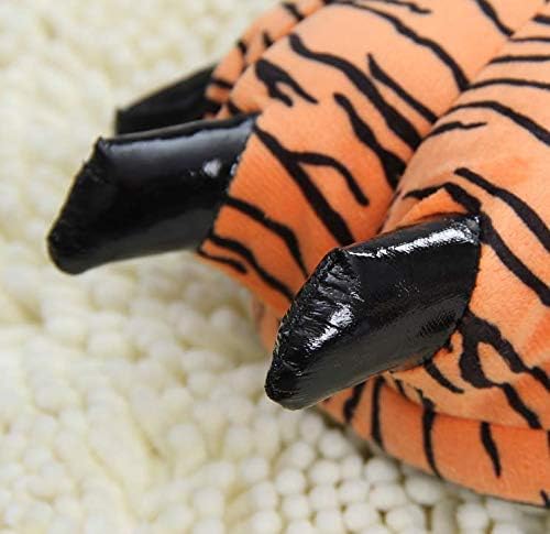 Unisex Plush Animal Paw Slippers - Fuzzy Warm House Shoes with Dinosaur Paw & Claw Design - Image 2