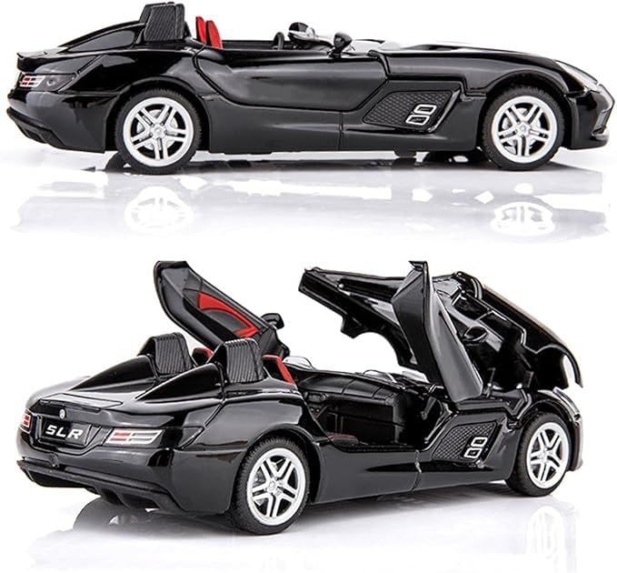 Image of Merceedes Benz SLR 1:32 Model Car with Box, Zinc Alloy Pull Back Toy car with Sound and Light for Kids Boy Girl Gift [Colors as Per Stock] (Merceedes Benz SLR 1:32)