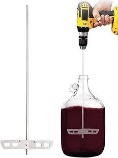 Generisch Wine Degasser for Drill, Stainless Steel Degassing Stirrer for Wine and Beer, Portable Degassing Stirrer, Mixing...