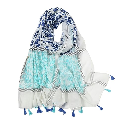 Écharpe femme coton lin imprimé châle léger Xb148-01