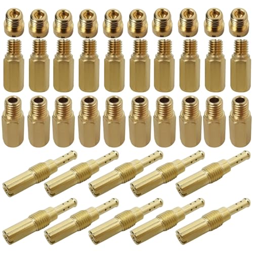Hevituwhe 30Pcs Carburetor Main Jet and 10Pcs Slow Pilot Jets for PWK Kei-hin OKO CVK PWM Carbs