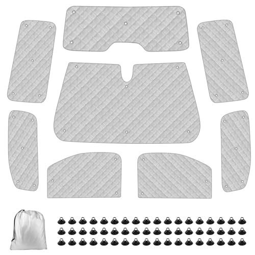 Pare-Soleil pour Pare-Brise Compatible avec Citroen Jumpy SpaceTourer Peugeot Expert Traveller Toyota Proace (LWB) 2017-2026 - Pare-Soleil Thermiques Internes