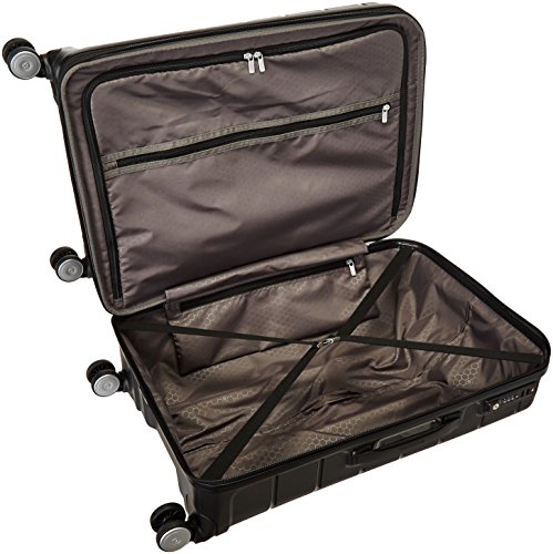 Samsonite Freeform Hardside Expandable with Double Spinner Wheels, Black, Checked-Medium 24-Inch