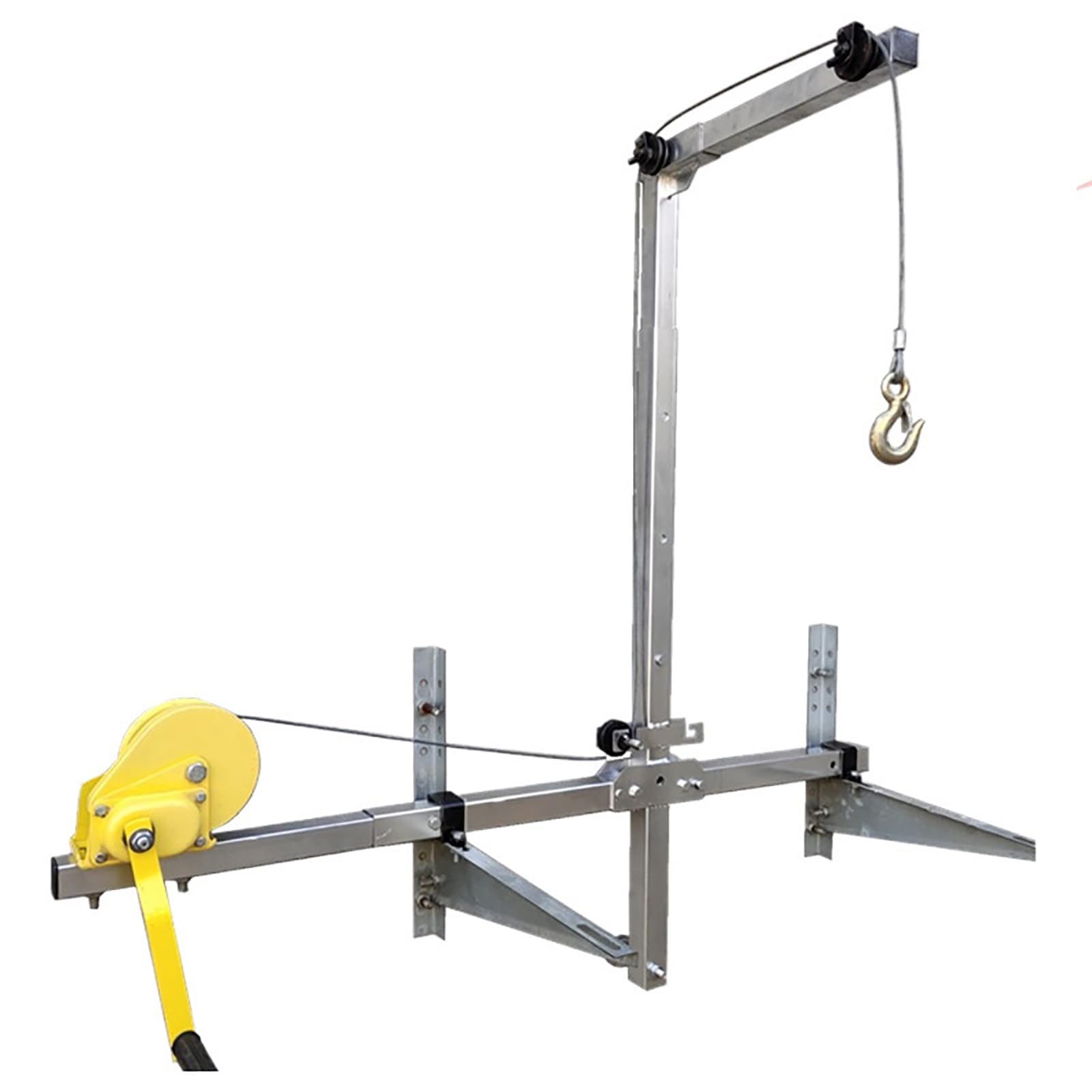Wsexyy Air Conditioner Lifting Cranes, Air Conditioner Lifting Tool, Folding Side+20m Winch, Winch Set Side Swing Folding Lifting Small Crane Install Tools, Manual Winches