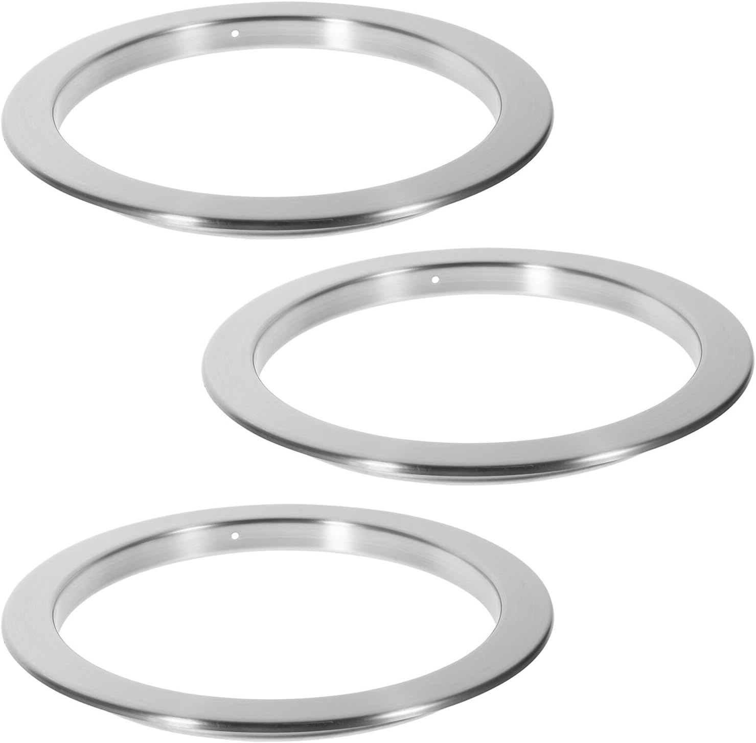 Countertop Trash Grommets and Embedded Trash Can Lids, 3pcs Stainless Steel Recessed Flap Covers for Kitchen and Bathroom Waste Disposal