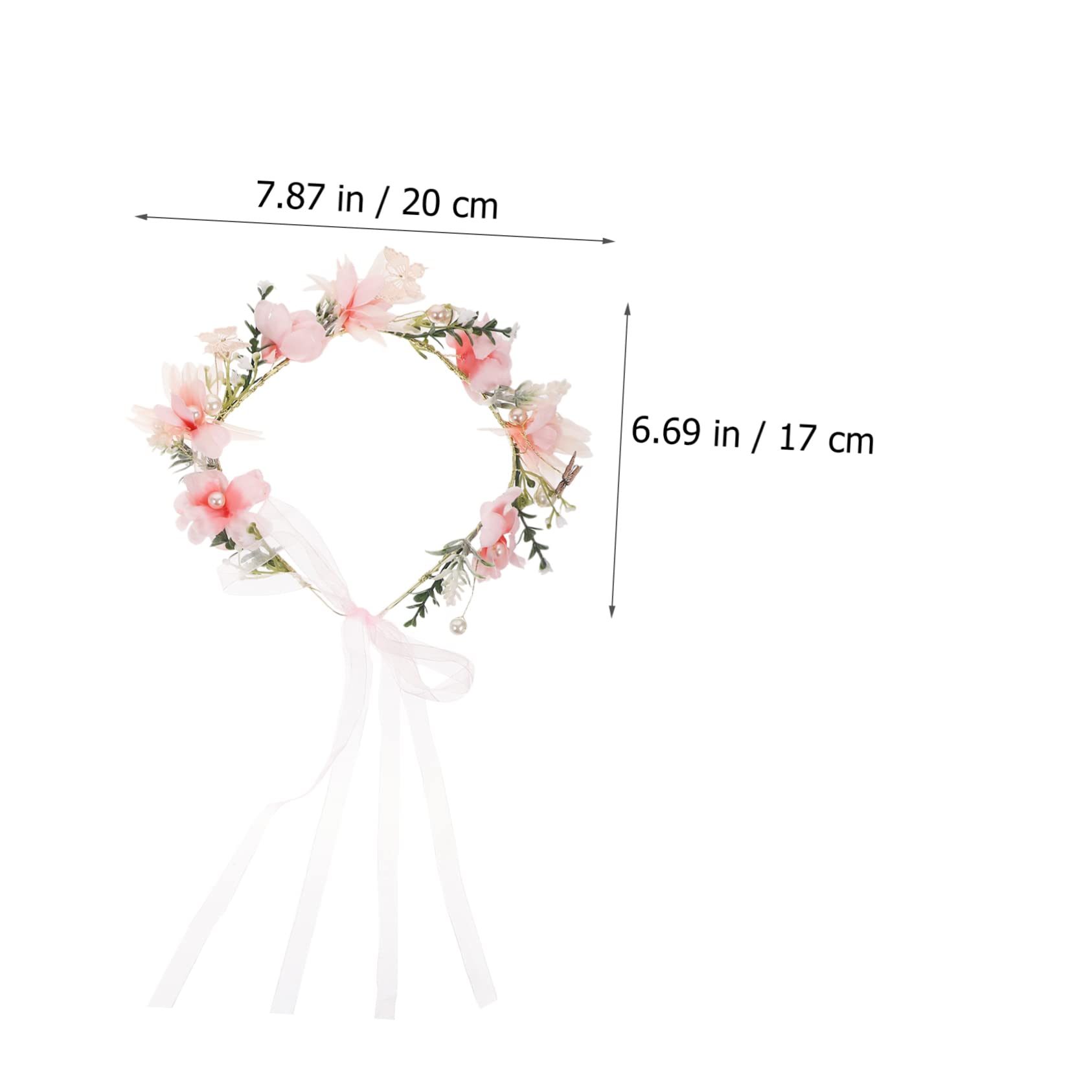 FRCOLOR Lot De 5 Bandeaux De Mariée Réglables Bracelet À Fleurs Élégants Pour Filles Accessoire Pour Cheveux Idéal Pour La Plage Et Les Mariages