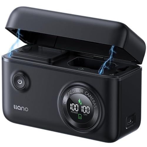 llano EN-EL15C カメラバッテリー 充電器 【第三次代！1台4役】(10400mAh モバイルバッテリー搭載/4.0 高速カードリーダー/PD 20W高速充電/SDカード収納/USB-C 充電ポート/LED数字表示) 1台4役ForNikon Zf/Z5/Z6/Z7/Z8/D7500/D780/D850/D500/D610などに対応 CS2PROシリーズ