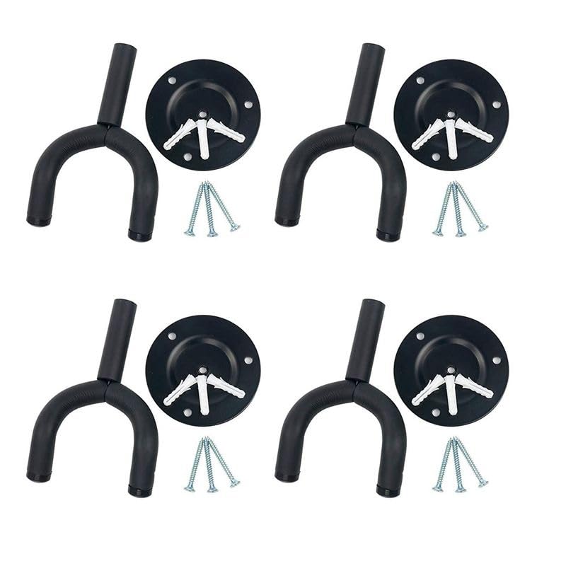 Paquete de 4 ganchos para colgar guitarra, soporte de pared para guitarra (4 unidades)