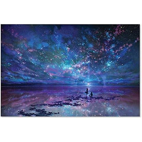 Losmmney Wooden Jigsaw Puzzle 1000 Pieces for Adults Kids- Fantasy Romantic Star Sea, Large Puzzle Games Educational Learning Toy for Boys Girls Gift Home Decorations Cover