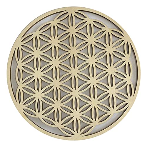 10 Pièces Fleur Taille Coupe Beermat Sets de Table Sous-verres en Bois Coaster Isolant Décoration Maison (Section) Cover