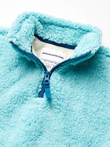 Image of Amazon Essentials Girls and Toddlers' Long Sleeve Sherpa Fleece Quarter-Zip Jacket, Midweight