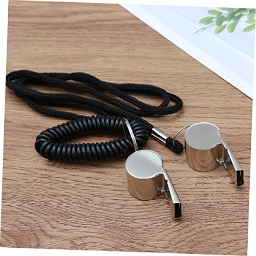 Silbatos de acero inoxidable para fútbol 4 piezas miniatura 3