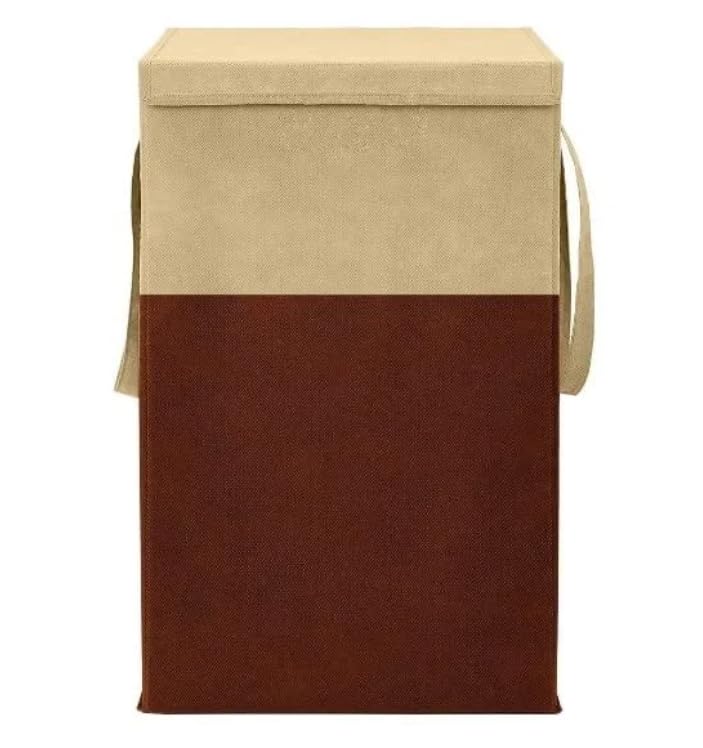 DESTINY ENT 75L Laundry Basket for Clothes Laundry Bag Cloth Basket Non Woven Laundry Bags for Clothes Freestanding Clothes Storage Organizer for Bedroom Basket for Clothes Cloth Bin (Brown)