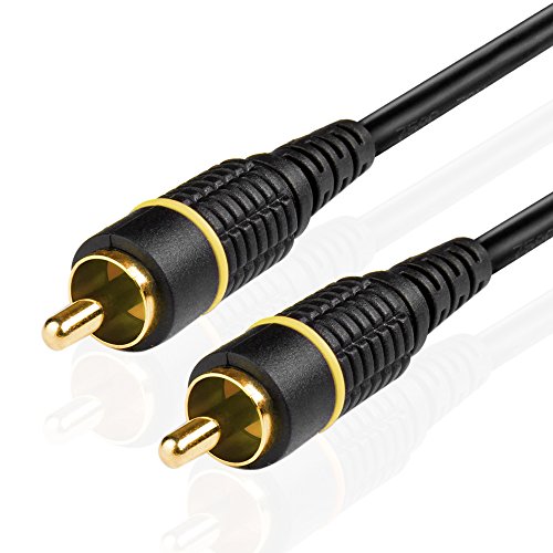 TNP Subwoofer S/PDIF Audio Digital Coaxial RCA Composite Video Cable (15 Feet)
