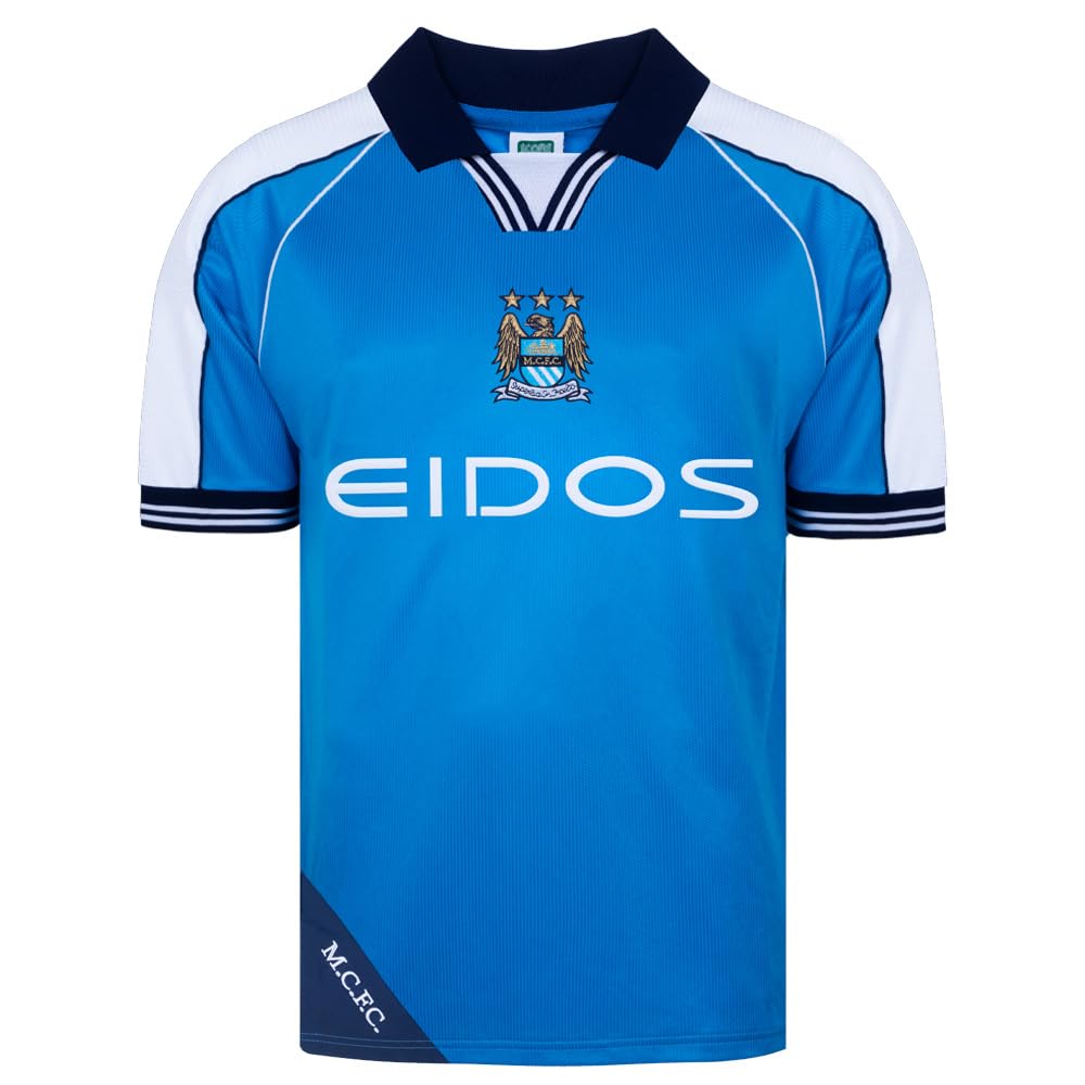 Score Draw Men's Manchester City FC '00 Retro Home Shirt - Blue - M