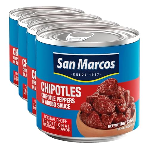 Image of San Marcos Chipotle Peppers Adobo Sauce (11Oz) (Pack of 4)