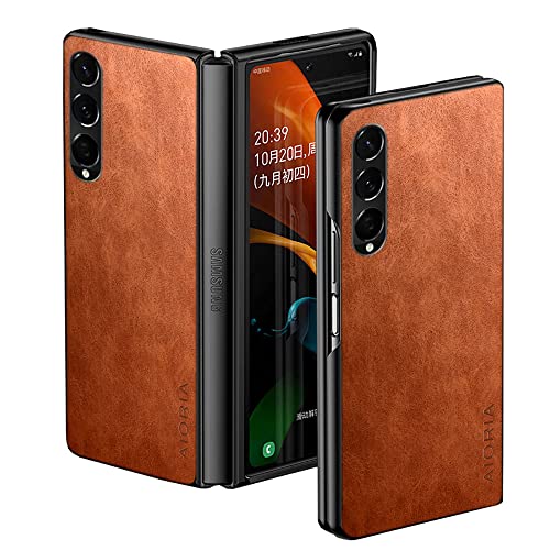Samsung Galaxy Z Fold 3P[XBe[WU[OWA[یsAJ[X}[gtHP[XSamsung Galaxy Z Fold3 Fold 3 5G (Brown)