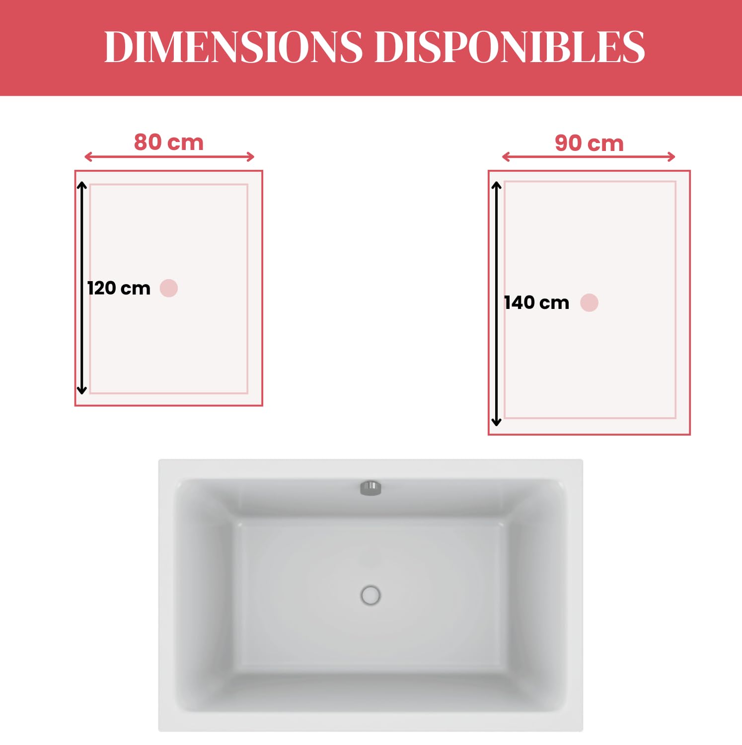 Jacob Delafon - Baignoire Bain-Douche CAPSULE, Vidage et Pieds - 120 x 80 cm - Gain de Place - Matériaux recyclés - Réparable - Surface Antibactérienne - Fabrication Française - Blanc - E6D223-00