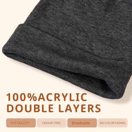Image of ZOORON Kids Beanie Boys Girls Beanies Children Winter Hats Children Knit Warm Caps Kids Soft Beanie Cap