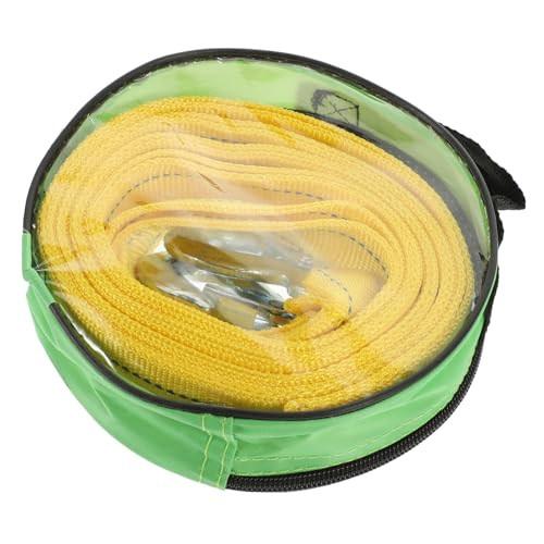 STOBAZA 1Pc Heavy Duty Nylon Car Trailer Rope Double Thickened Towing Strap with Forged Hooks for Emergency Vehicle Sturdy Winch Rope for Safe Towing