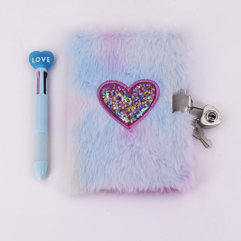 Cadeau pour la Saint-Valentin journal en peluche avec verrou et stylo