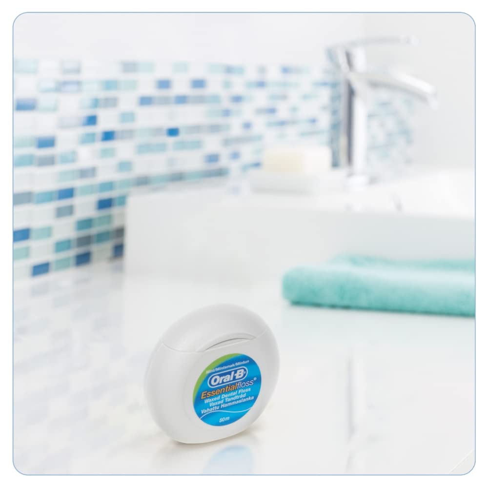 Fil Dentaire Oral-B Essential Floss • Menthe Fraîche • 50 Mètres • Made In France
