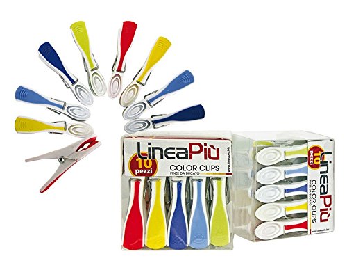 MOLLETTE BIANCHERIA COLORCLIPS Pz.10 LINEA PIU'