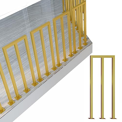 Balustres d'escaliers d'intérieur dorés de style minimaliste et luxueux