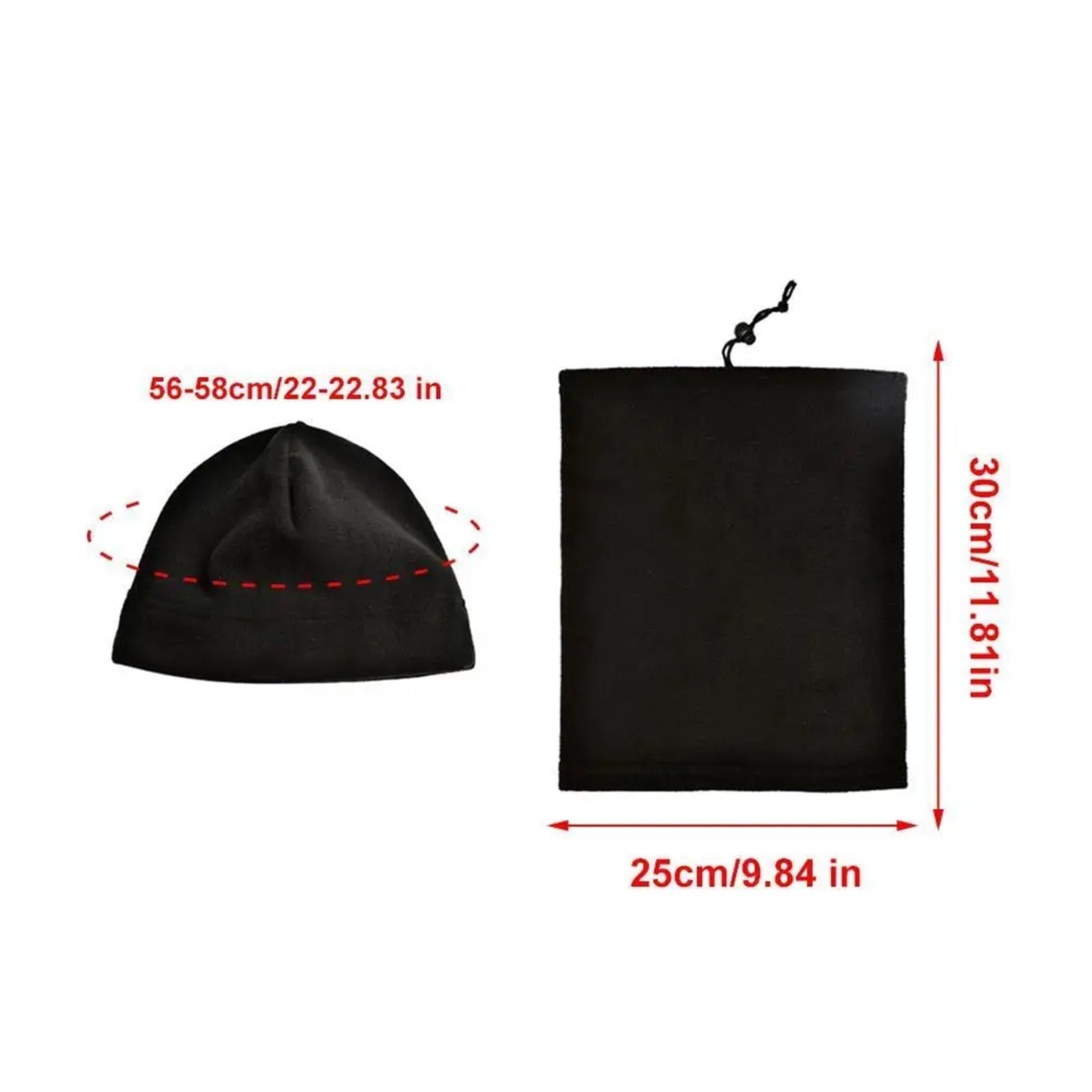 Masque De Cyclisme Cagoule chaude d'hiver for hommes et femmes, 2 pièces, casquette de cyclisme, Sports de plein air, coupe-vent, bavoir de Ski, polaire, résistant au froid, moto, vélo, chapeau Écharp