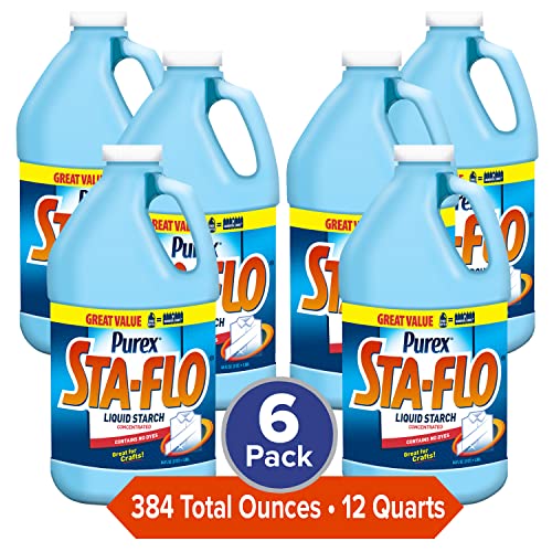 purex sta-flo liquid starch laundy enhancers 64 oz pack of 6