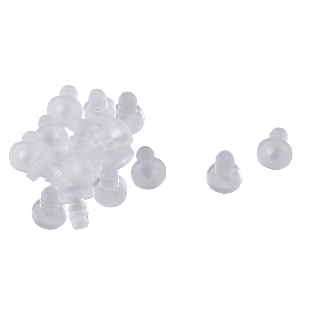 sourcingmap 16pcs 5mm Clear Flat Soft Stem Bumper Glide Patio Outdoor Furniture Chair Desk