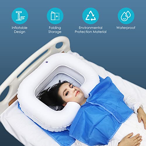 Smerphox Inflatable Bathtub Shower Kit With Air Pillow, Portable Bathtub Bedside Basin And Hair Washing Shampoo Basin, Fullbody Bath In Bed For Geriatric Disabled Pregnant Seniors Handicapped… #TOP2