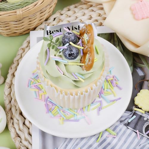 Image of Easter Sprinkles for Baking, 11.3oz Pastel Sprinkles Edible Bunny Carrot | Mix Nonpareils Confetti Jimmies Sprinkles for Cakes Cupcakes Cookies