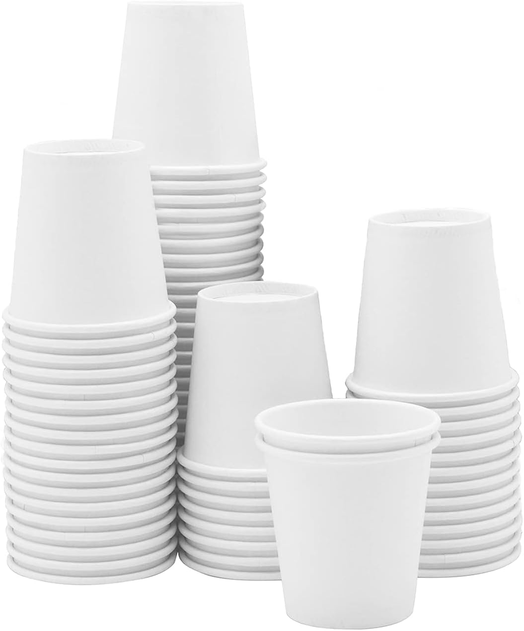 Comfy Package GUSTO [3 oz. - 100 Count] Small Paper Cups, Disposable Mini Bathroom Mouthwash Cups