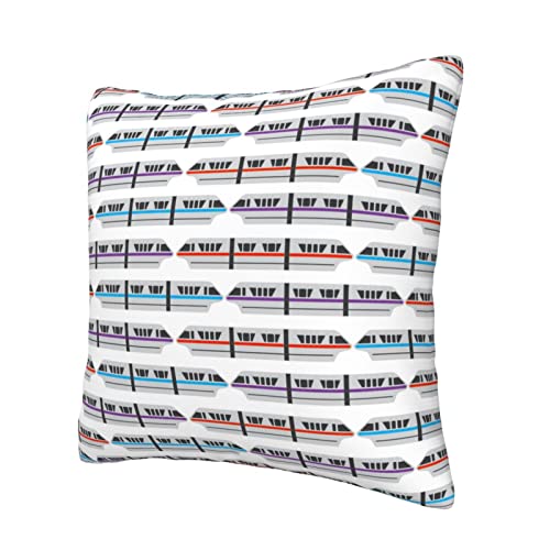 Aseelo Monorail Train Throw Pillow,16X16 Inch,For Living Room Bedroom Sofa Couch Outdoor Pillow Covers #TOP2