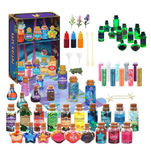 Kit para hacer pociones para niños: juego de manualidades artísticas creativas de 23,5 cm, botellas de pociones de , juguetes para experimentos científicos para niños | Suministros educativos par