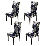 ♥ Facile à utiliser et à entretenir: Housse chaise haut dossier élastique, confortables et infroissables, faciles à installer, amovibles lavables et sans repassage.