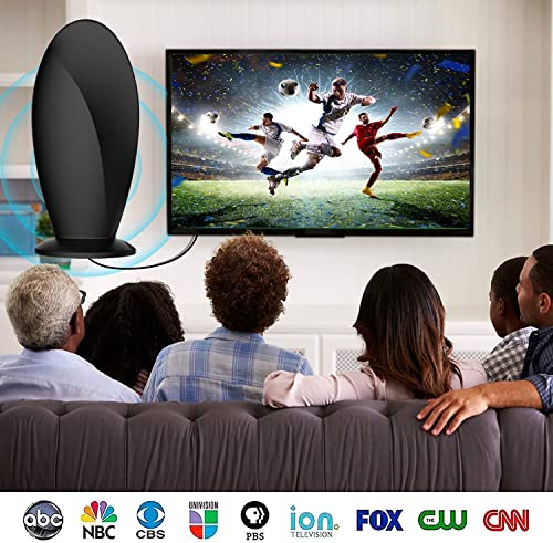 Indoor Digital Antenna - 2023 Upgraded - Tv Antenna Up 520 Miles Range For All Old Smart Hdtvs, Support 4K 1080P Hd Highest Rated Tv Antenna With Amplifier Signal Booster & 14 Ft Thick Coaxial Cable #TOP2