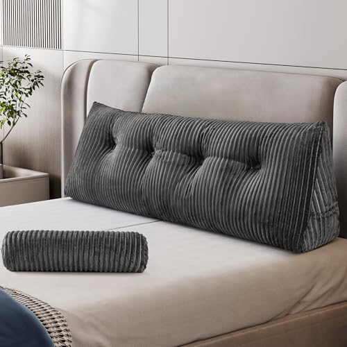 Z-hom Large Wedge Pillow Headboard, Full Triangular Headboard...