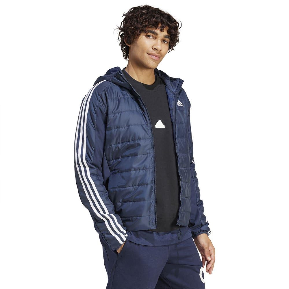 Adidas Essentials 3-Stripes Insulated Hooded Hybrid Jacket - Giacca Uomo