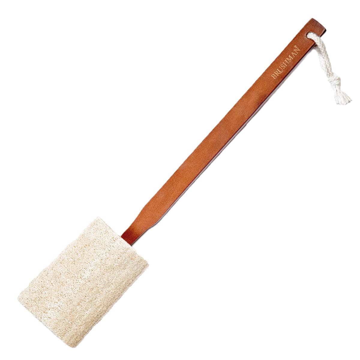 Brushman Body Loofah Bath Brush with Long Wooden Handle Back Brush for Men & Women- Shower Sponge Body Back Scrubber Gentle Exfoliator Wet & Dry Brushing(ECP-208)-picture-14