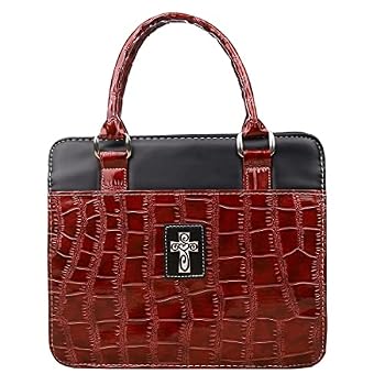 Toy Burgundy Croc-Embossed, Purse Style Book
