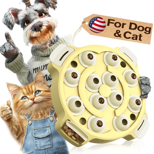 KADTC Interactive Dog & Cat Puzzle & Slow Feeder Toy - 2-in-1 Beg...