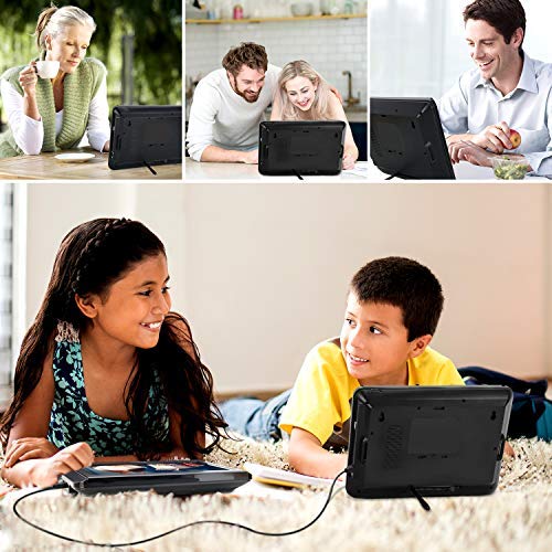 NAVISKAUTO 9.5" Portable DVD Player for Car, Dual Screen DVD Player with 5 Hour Rechargeable Battery, Last Memory and USB/SD Card Slot (Host DVD Player+ Slave Monitor) - Thumbnail 7