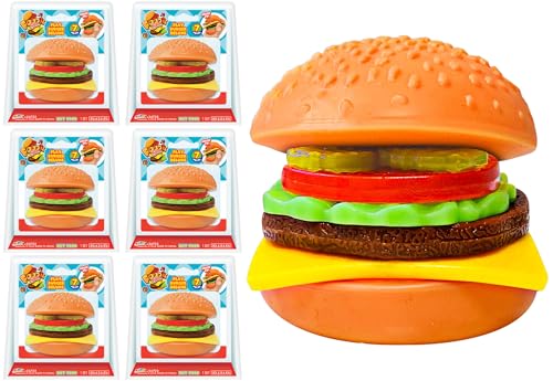 JA-RU Foodie Fusion Play Burger Deluxe Squishy Toy (6 Pack) Smushy 6723-6s