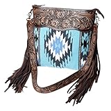American Darling Conceal Carry Cross Body Vintage Bag Large Leather Fringe Crossbody Purse Western...